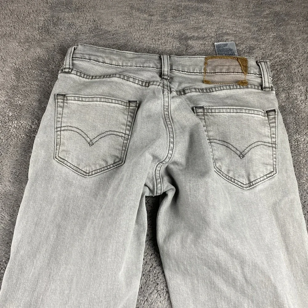 Levis 511 Slim‎ Jeans Mens 29x28 Light Gray Low Rise